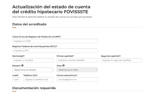 Actualizacion Del Estado De Cuenta Del Credito Hipotecario Fovissste – CLSA
