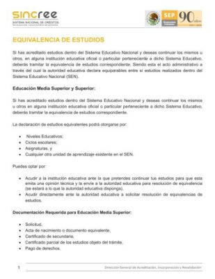 Tramite de Solicitud de equivalencia de estudios para el nivel medio ...