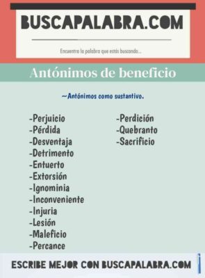 Qué es lo contrario de beneficio - CONADEIP