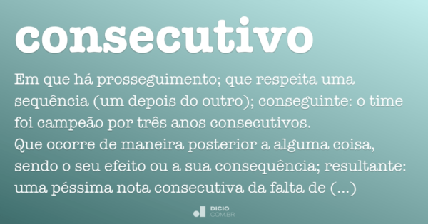 qué significa consecutivos - CONADEIP