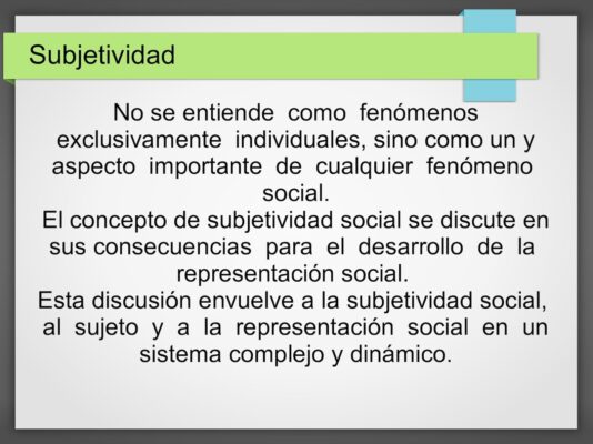 qué significa subjetividad - CONADEIP
