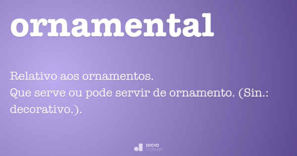 qué significa ornamental - CONADEIP